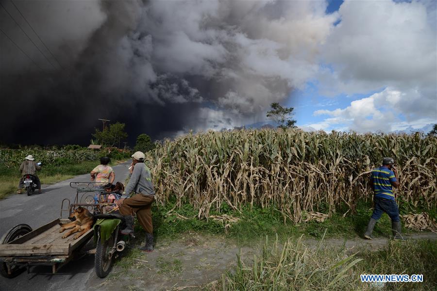 INDONESIA-NORTH SUMATERA-MOUNT SINABUNG-ERUPTION