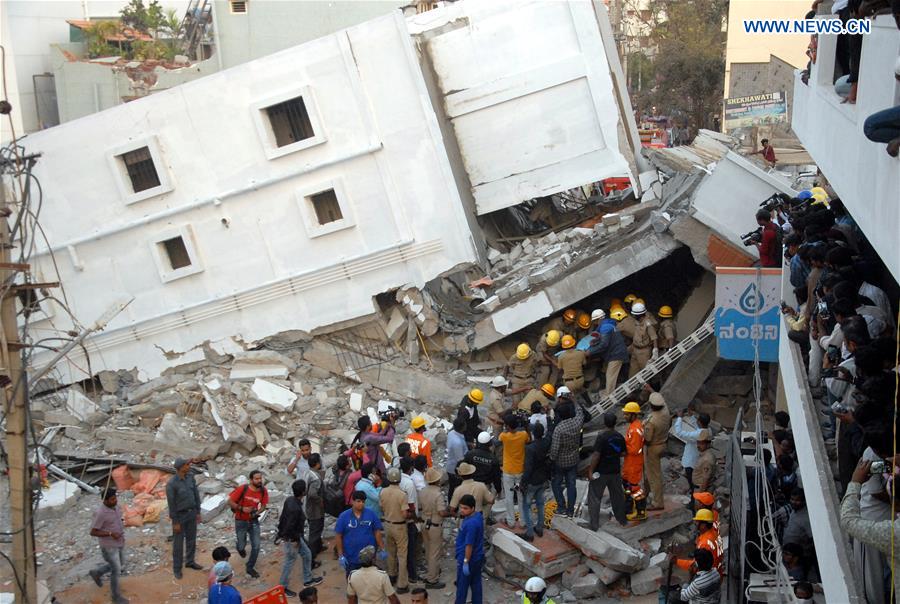 INDIA-BENGALURU-BUILDING-COLLAPSE