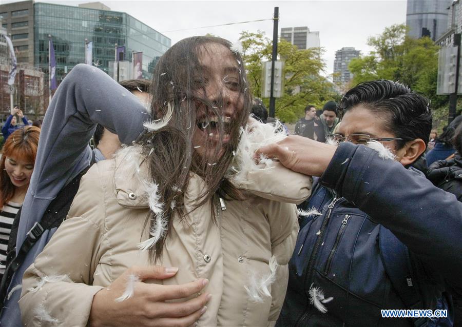 CANADA-VANCOUVER-PILLOW FIGHT