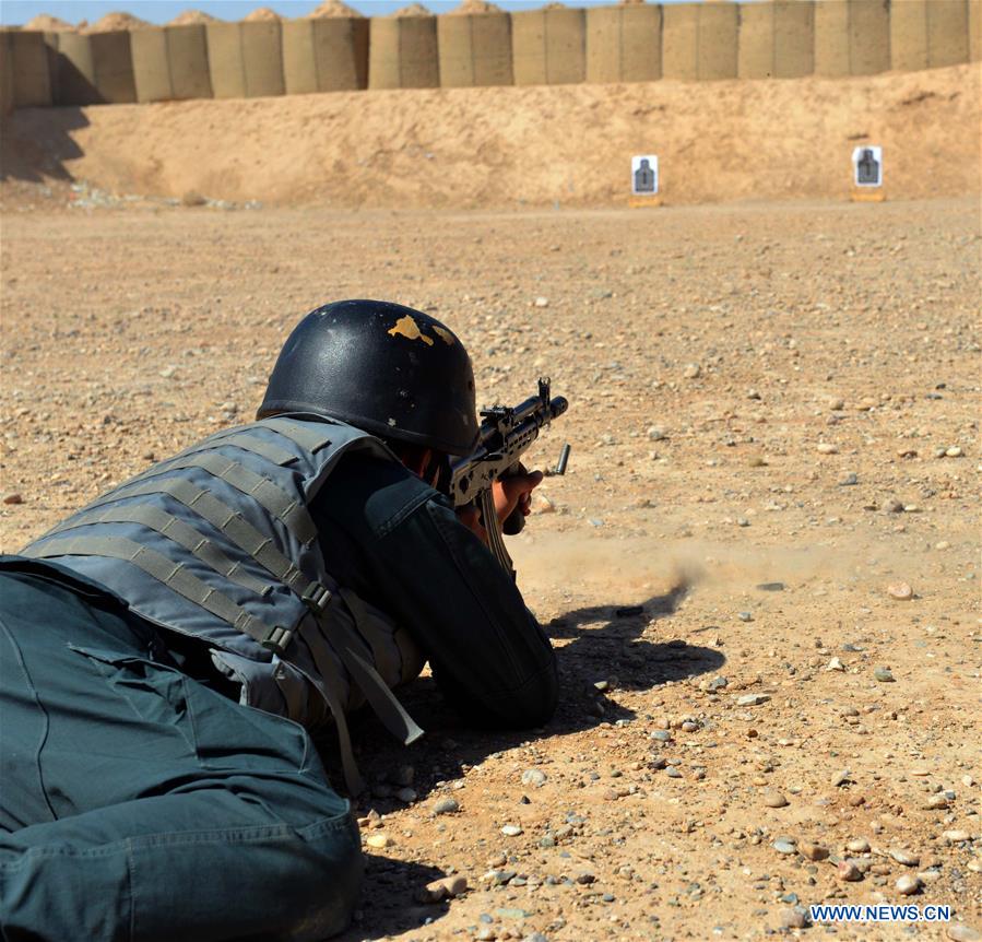 AFGHANISTAN-KANDAHAR-POLICEMEN-MILITARY TRAINING