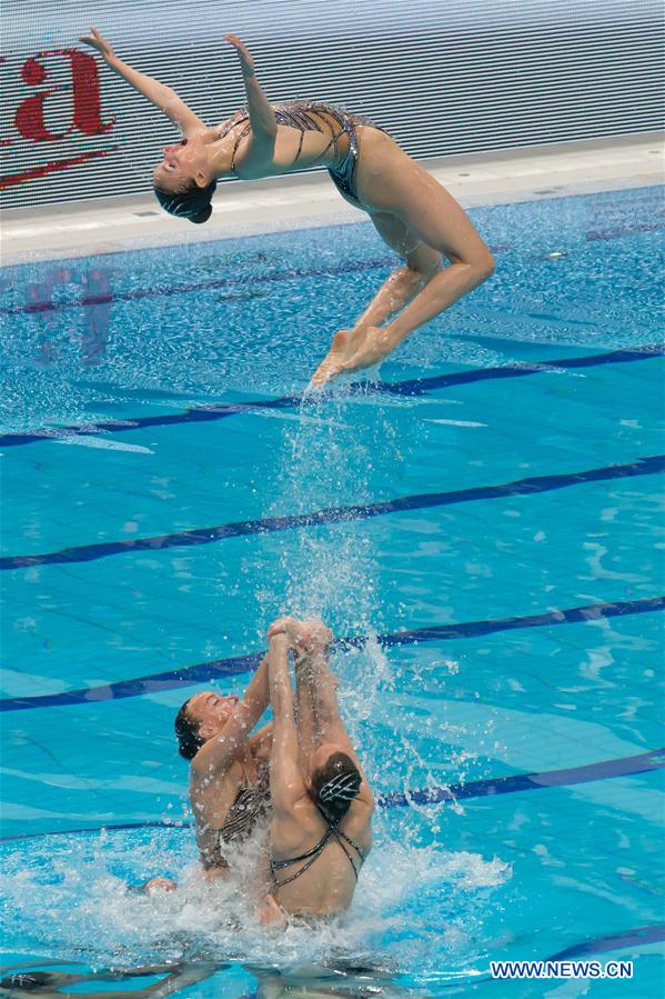 (SP)HUNGARY-BUDAPEST-FINA-ARTISTIC SWIMMING-WORLD SERIES-TEAM FREE