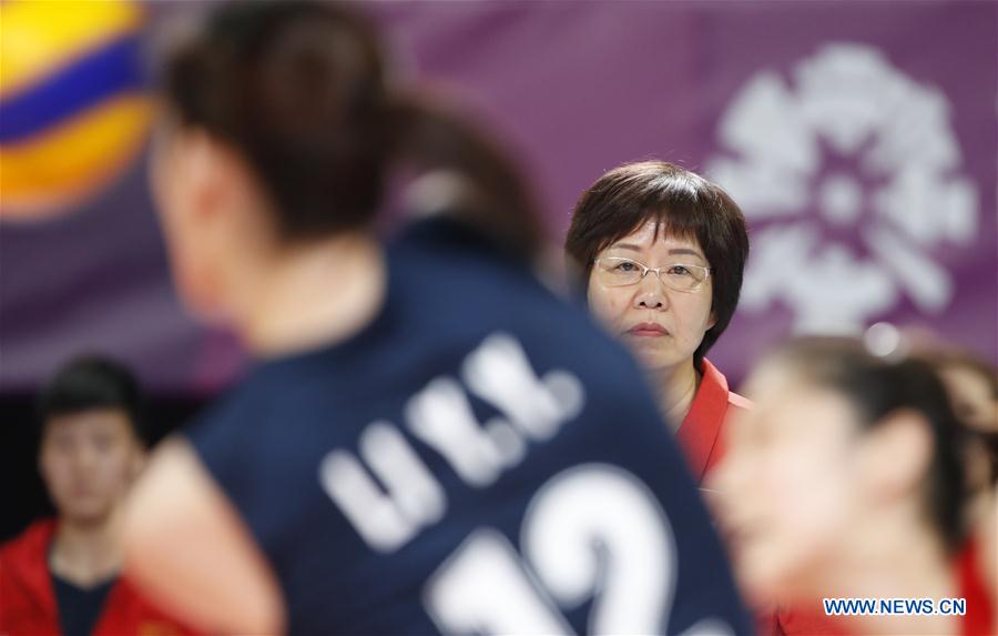 (SP)INDONESIA-JAKARTA-ASIAN GAMES-WOMEN'S VOLLEYBALL FINAL-CHINA VS THAILAND