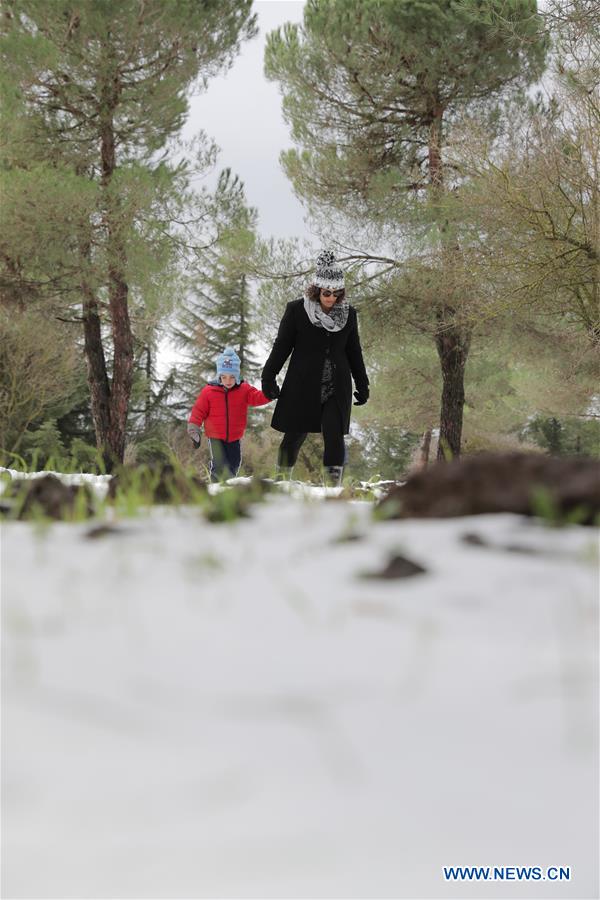 MIDEAST-GOLAN HEIGHTS-SNOW