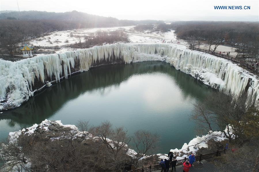 CHINA-HEILONGJIANG-FROZEN WATERFALL (CN) 