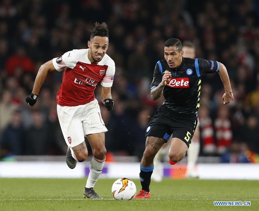 (SP)BRITAIN-LONDON-FOOTBALL-EUROPA LEAGUE-ARSENAL VS NAPOLI