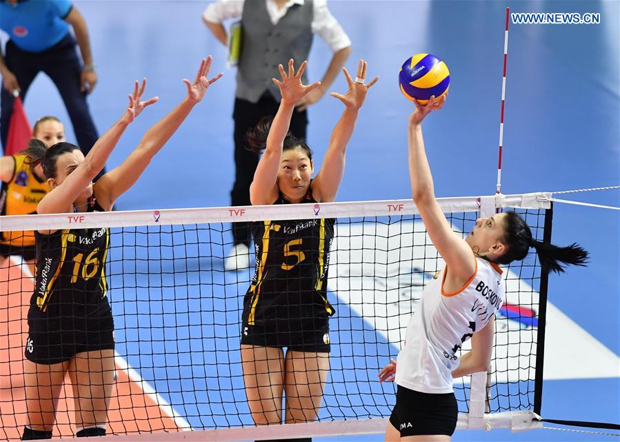 (SP)TURKEY-ISTANBUL-VOLLEYBALL-TURKISH WOMEN'S LEAGUE-VAKIFBANK VS ECZACIBASI