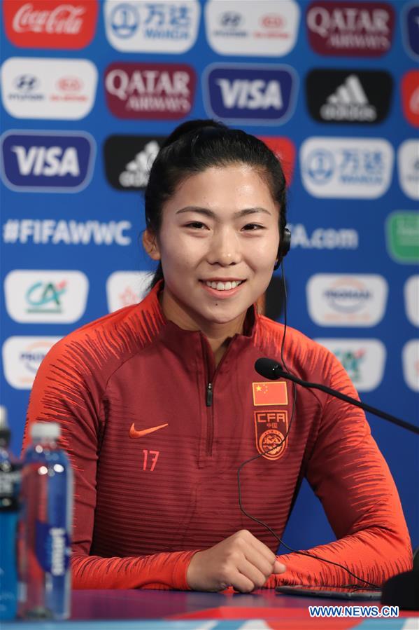 (SP)FRANCE-PARIS-2019 FIFA WOMEN'S WORLD CUP-GROUP B-CHINA-OFFICIAL PRESS CONFERENCE