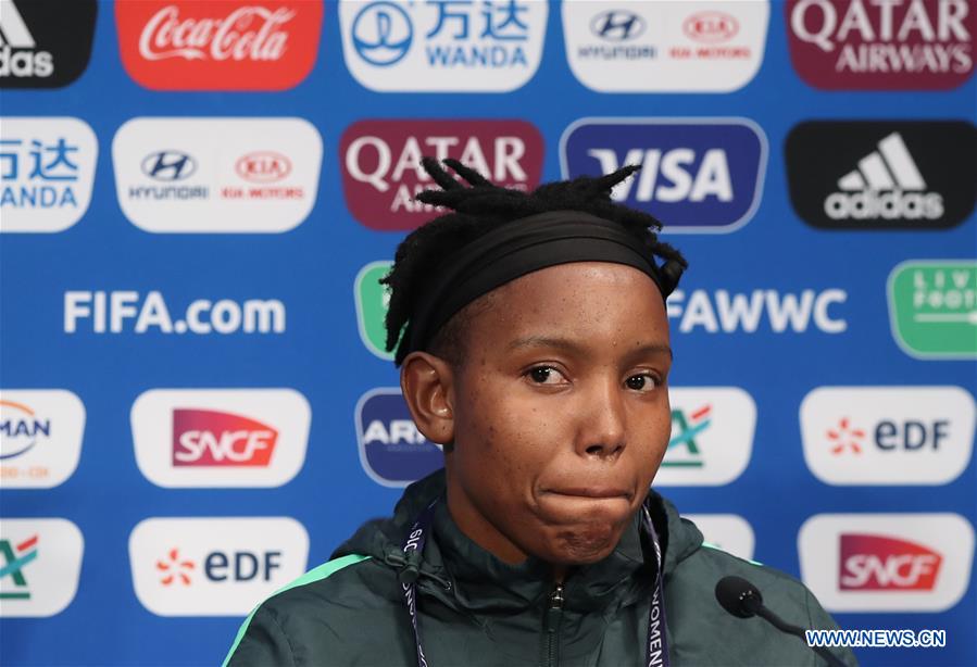 (SP)FRANCE-PARIS-2019 FIFA WOMEN'S WORLD CUP-GROUP B-SOUTH AFRICA-OFFICIAL PRESS CONFERENCE