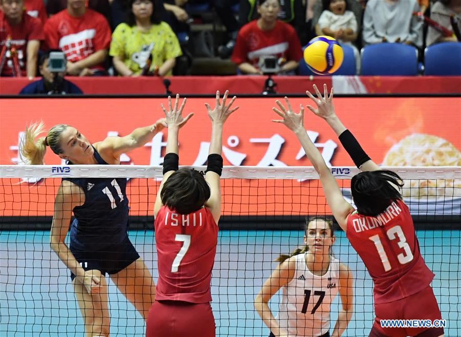 (SP)JAPAN-SAPPORO-VOLLEYBALL-WOMEN'S WORLD CUP-JPN VS USA