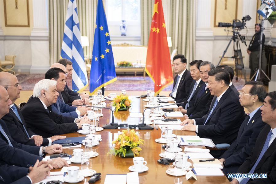 GREECE-ATHENS-XI JINPING-GREEK PRESIDENT-TALKS