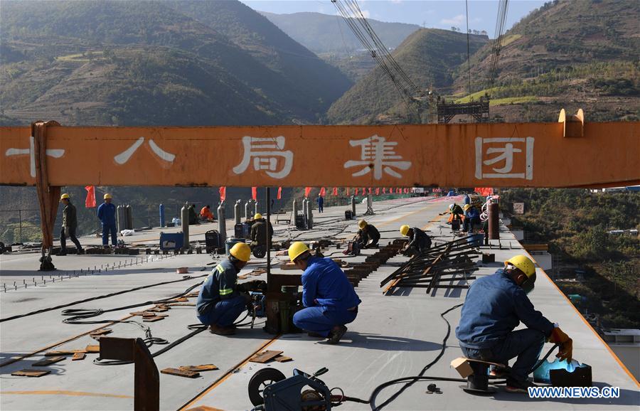 CHINA-YUNNAN-NUJIANG RIVER-RAILWAY BRIDGE-CONSTRUCTION (CN)