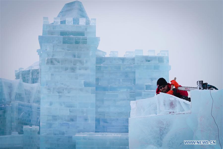 CHINA-HARBIN-ICE SCULPTURE COMPETITION (CN)