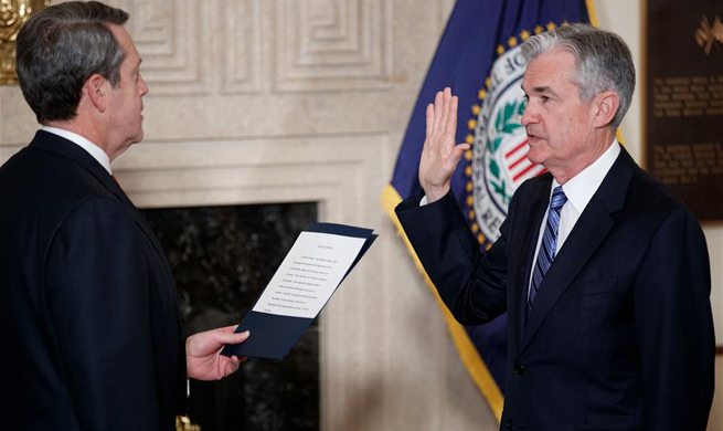 Jerome Powell sworn in as U.S. Fed chief