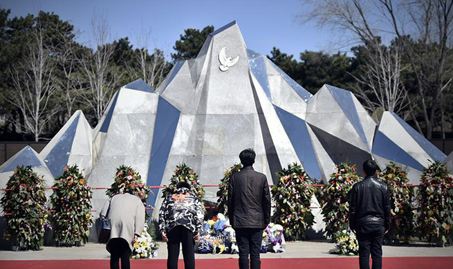 People pay tribute to martyrs killed in Korean War in Shenyang, China's Liaoning