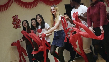 Students perform Chinese dance in lunar New Year celebration in Vancouver