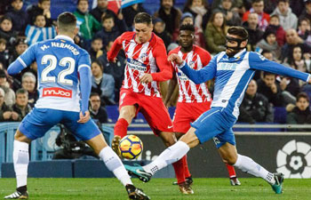 Spanish league: RCD Espanyol beat Atletico de Madrid 1-0