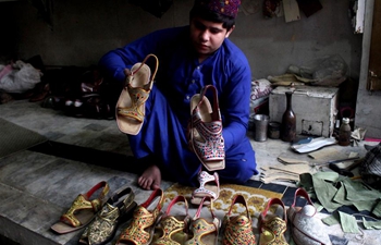 Traditional shoes shown in NW Pakistan