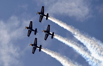 Rehearsal for 10th Air Sports Cultural Tourism Festival held in central China's Henan