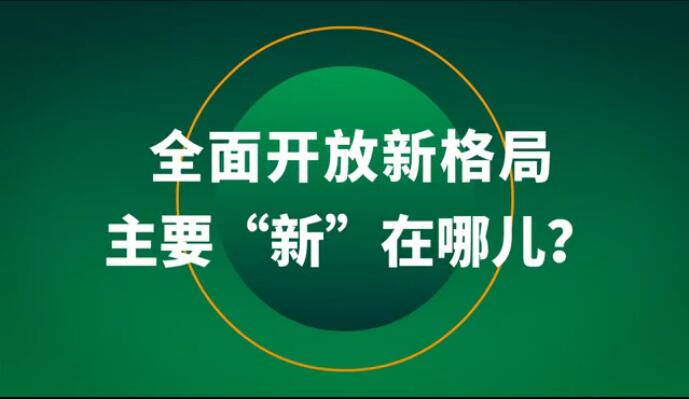 全面開放新格局主要“新”在哪兒？