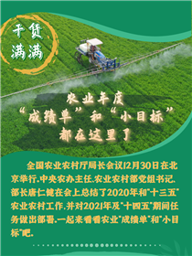 干貨滿滿！農(nóng)業(yè)年度“成績單”和“小目標”都在這里了