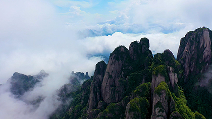 雨后三清山云海翻涌 縹緲似仙境