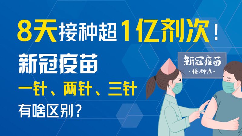 8天接種超1億劑次！新冠疫苗一針、兩針、三針有啥區(qū)別？