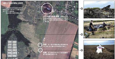 馬航MH17客機(jī)殘骸照片顯示，其機(jī)身上有許多細(xì)小孔洞。多名專家分析稱，這些孔洞或是飛機(jī)被導(dǎo)彈爆炸后飛散的彈片擊中所致。